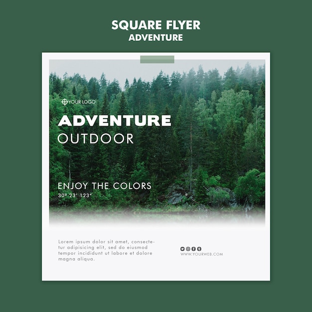 Adventure flyer template