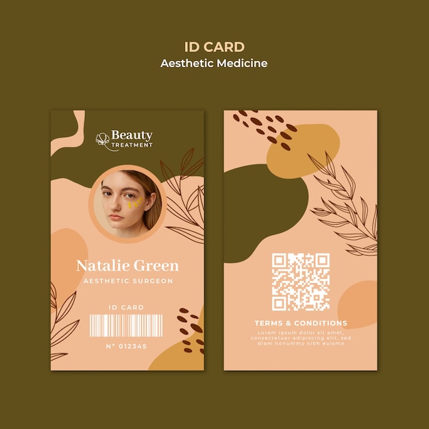 Free PSD aesthetic medicine id card