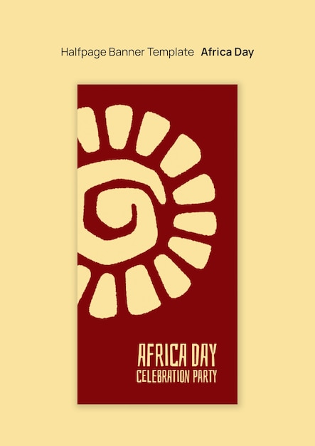 Free PSD africa day celebration  banner template