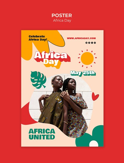 Africa day celebration  poster template