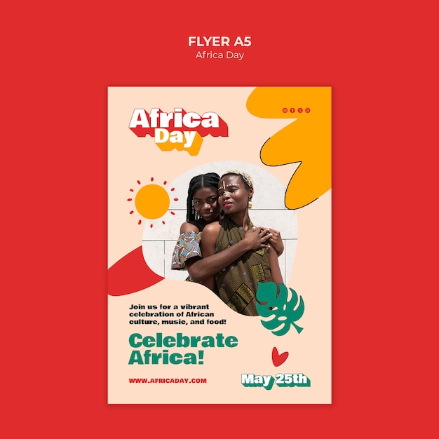 Africa day celebration  poster template