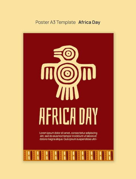 Africa day celebration  poster template