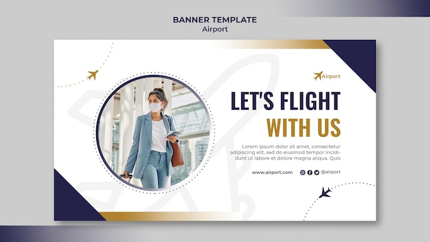 Airport banner design template