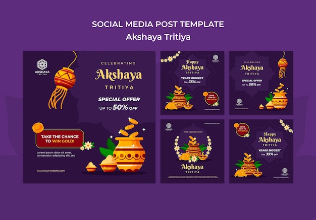 Free PSD akshaya tritiya instagram posts