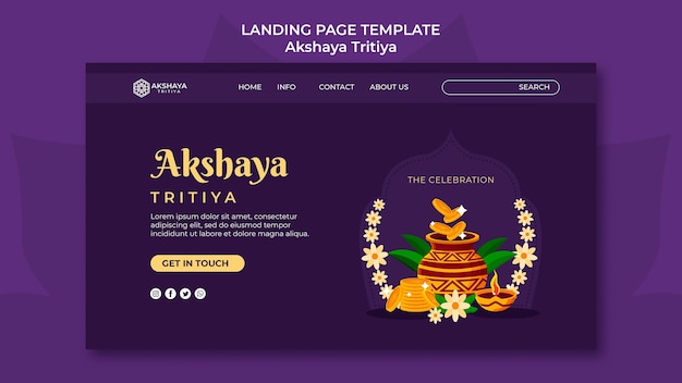 Free PSD akshaya tritiya landing page