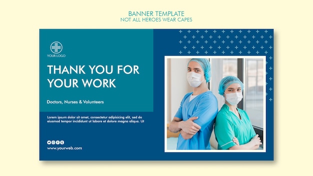 Free PSD not all heroes wear capes banner template