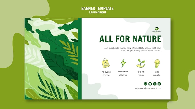 All for nature banner template