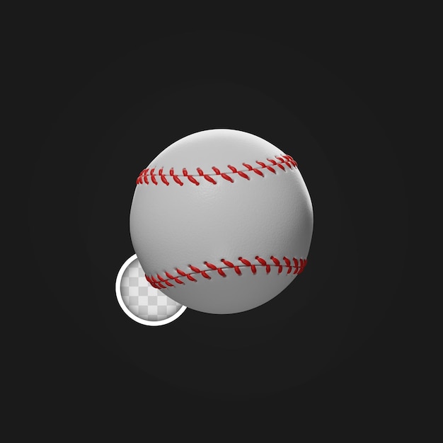 Free PSD amazing baseball ball 3d illustration