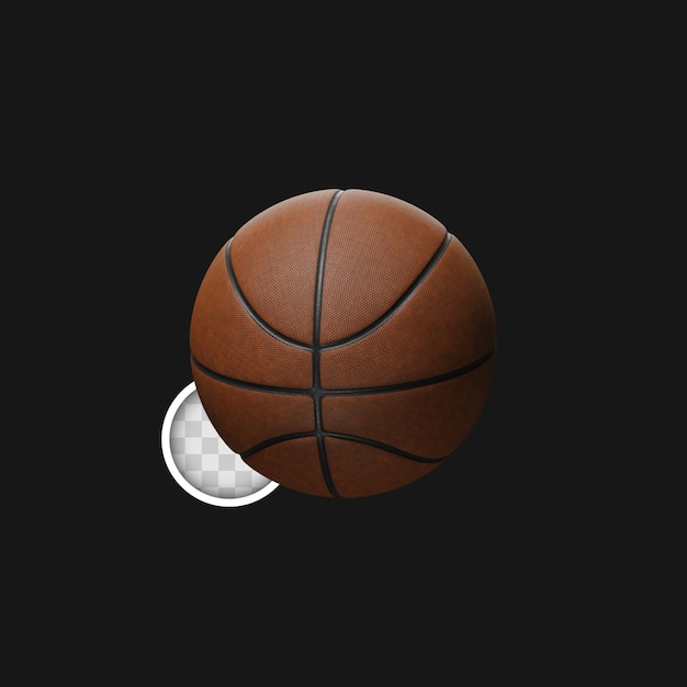 Free PSD amazing basketball ball 3d illustration