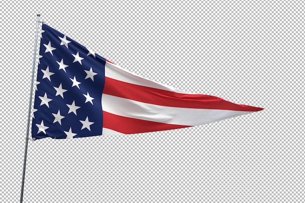 Free PSD american flags on transparent