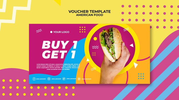 American food voucher template