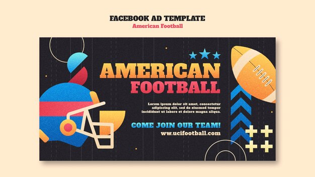 Free PSD american football championship template design