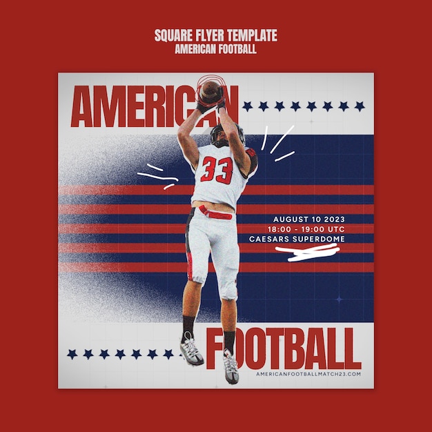 Free PSD american football template design