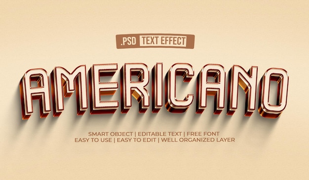 Americano Text Style Effect