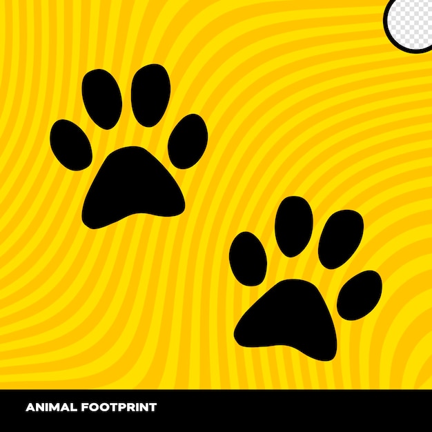 animal footprints for feline and dog compositions