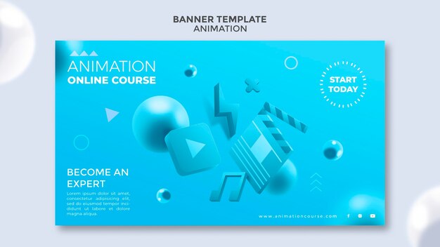 Animation class banner template