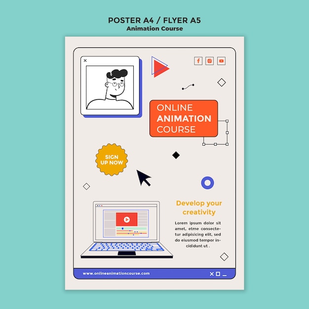 Animation development poster template