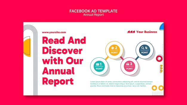 Free PSD annual report  template design