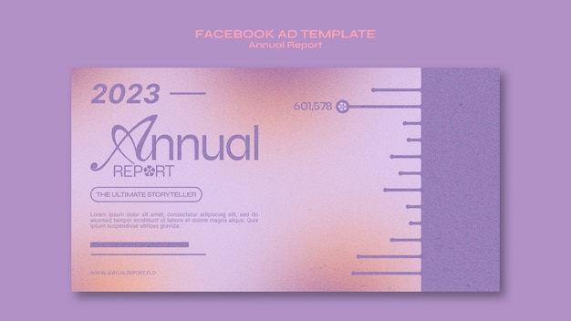 Free PSD annual report template design