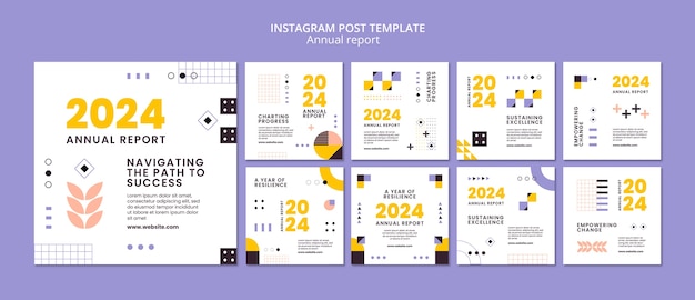 Free PSD annual report template design