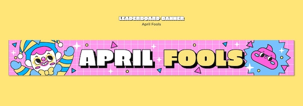 Free PSD april fool's day template design