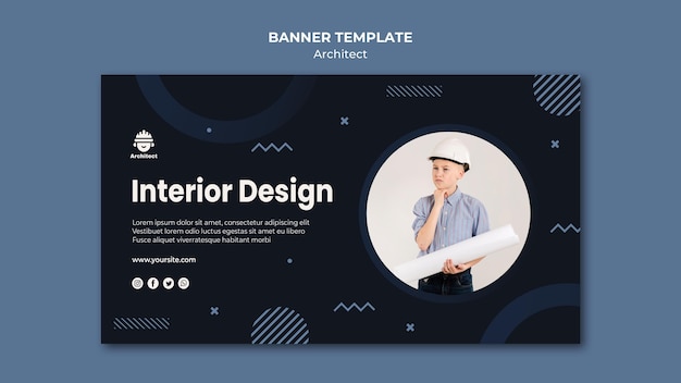 Free PSD architect career banner style