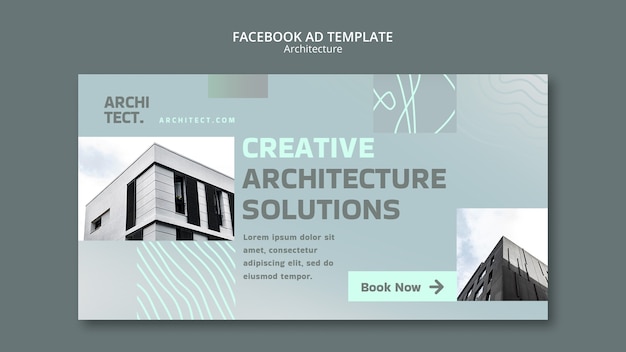 Architecture and building social media promo template