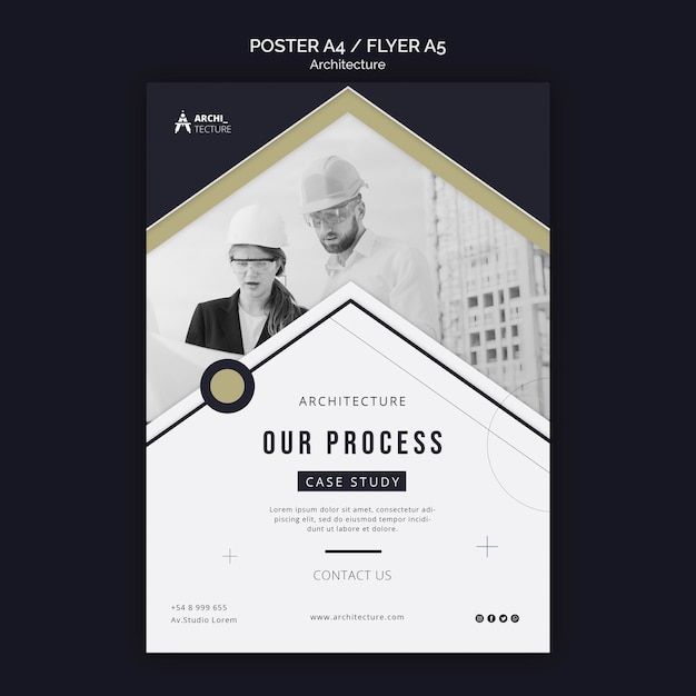 Free PSD architecture concept poster template