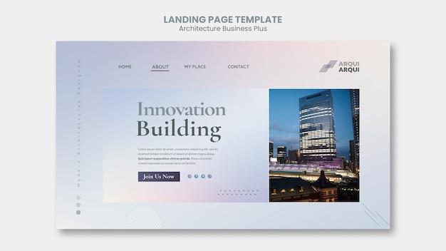 Architecture firm landing page template