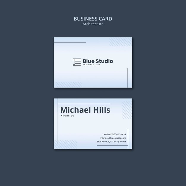 Architecture horizontal business card template