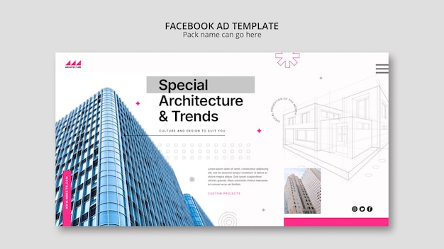 Free PSD architecture project facebook template