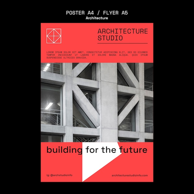 Free PSD architecture project poster template