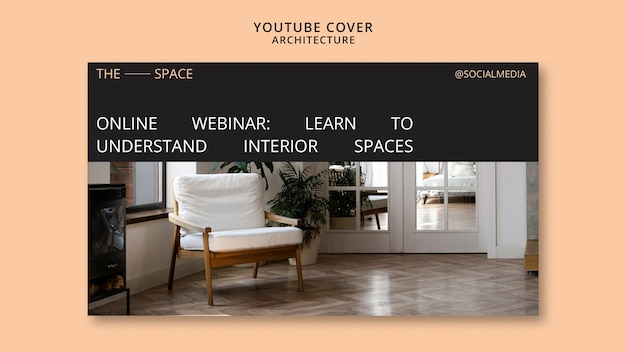 Free PSD architecture project youtube cover template