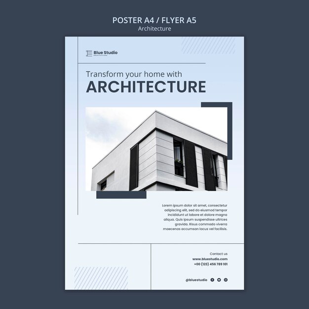 Architecture vertical poster template