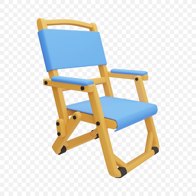 Free PSD arm chair home decoration icon isolated 3d render illustration