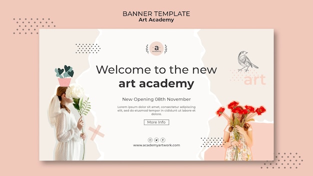 Art academy opening banner template