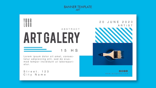 Free PSD art concept banner template