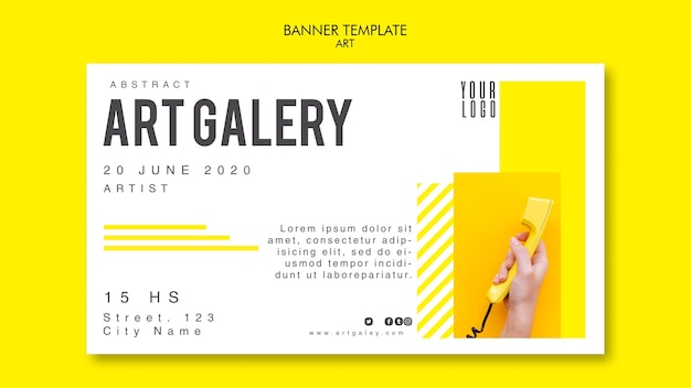 Free PSD art concept banner template