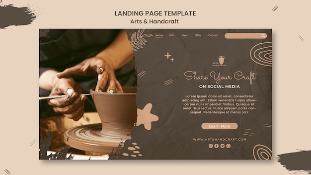 Free PSD art and craft design template