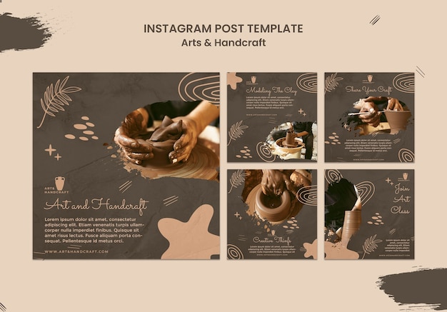 Free PSD art and craft design template