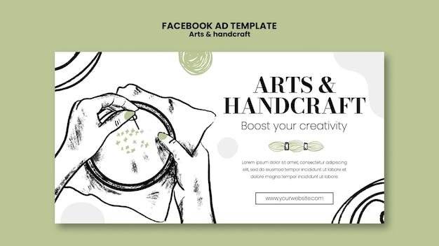 Free PSD art and crafts design template