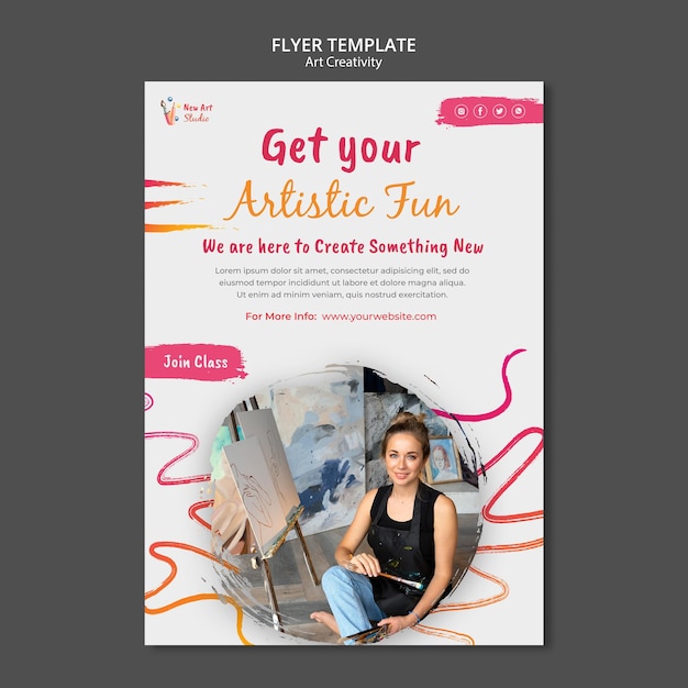 Free PSD art and creativity flyer template