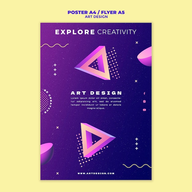 Free PSD art design print template