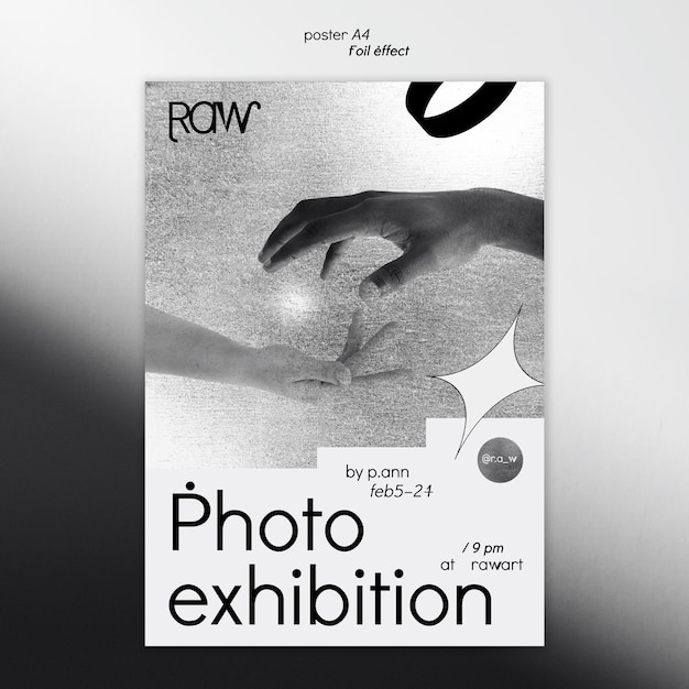 Free PSD art exhibition poster template