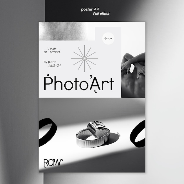 Free PSD art exhibition poster template