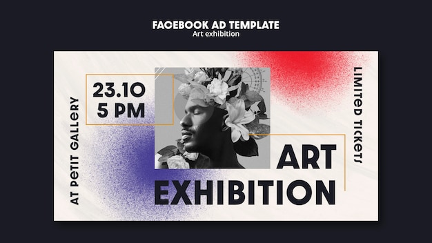 Free PSD art gallery and exhibition social media promo template