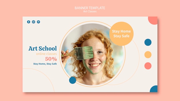 Art school banner template