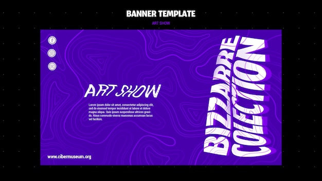 Free PSD art show banner template