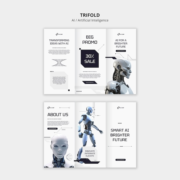 Free PSD artificial intelligence concept template