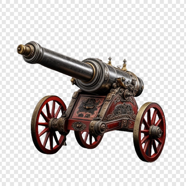 Free PSD artillery isolated on transparent background